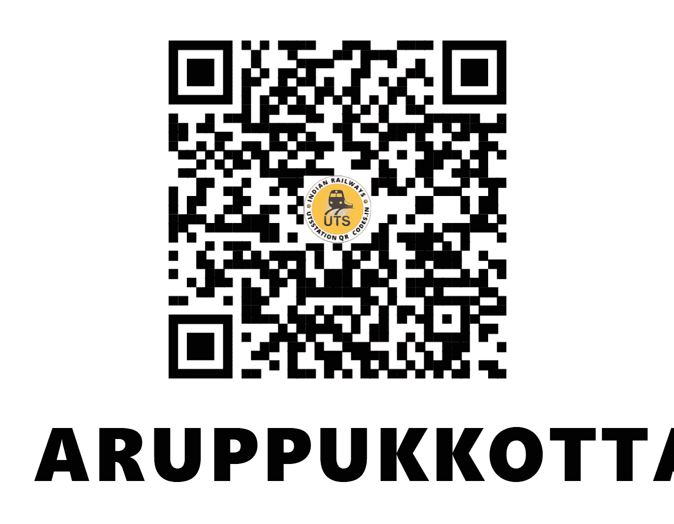 UTS QR Code for ARUPPUKKOTTAI - APK (SR - TAMIL NADU)
